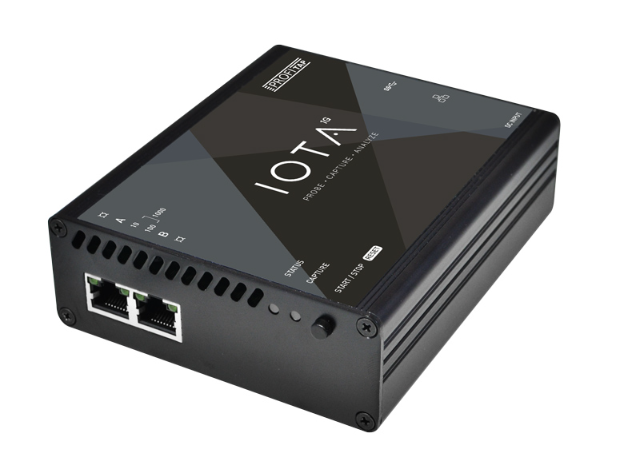 Profitap IOTA 1G M12 onboard network diagnostic hardware for real-time packet capture on Singapore MRT trains